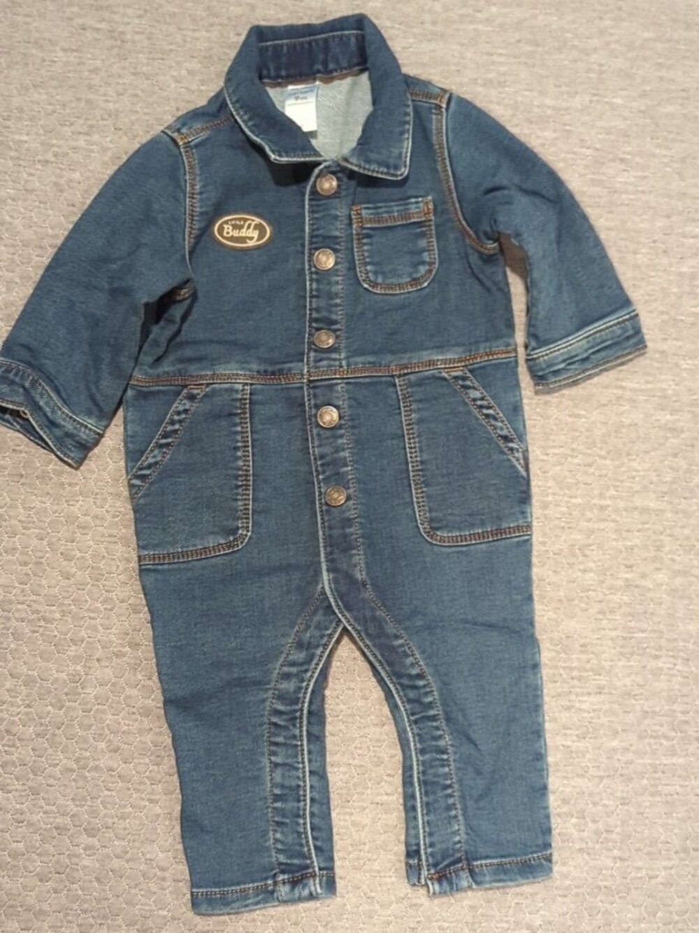 Carter's Denim Little Buddy Jumpsuit -Infant 9M - Like New, Great for Halloween!